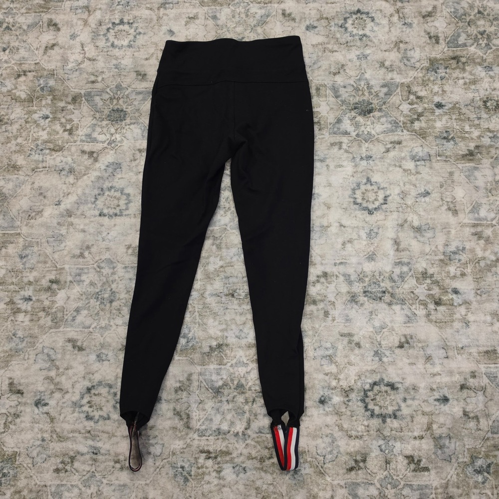 Tommy Hilfiger Sport Womens Black Stirrup Leggings High Rise Striped Trim XS - Picture 7 of 7